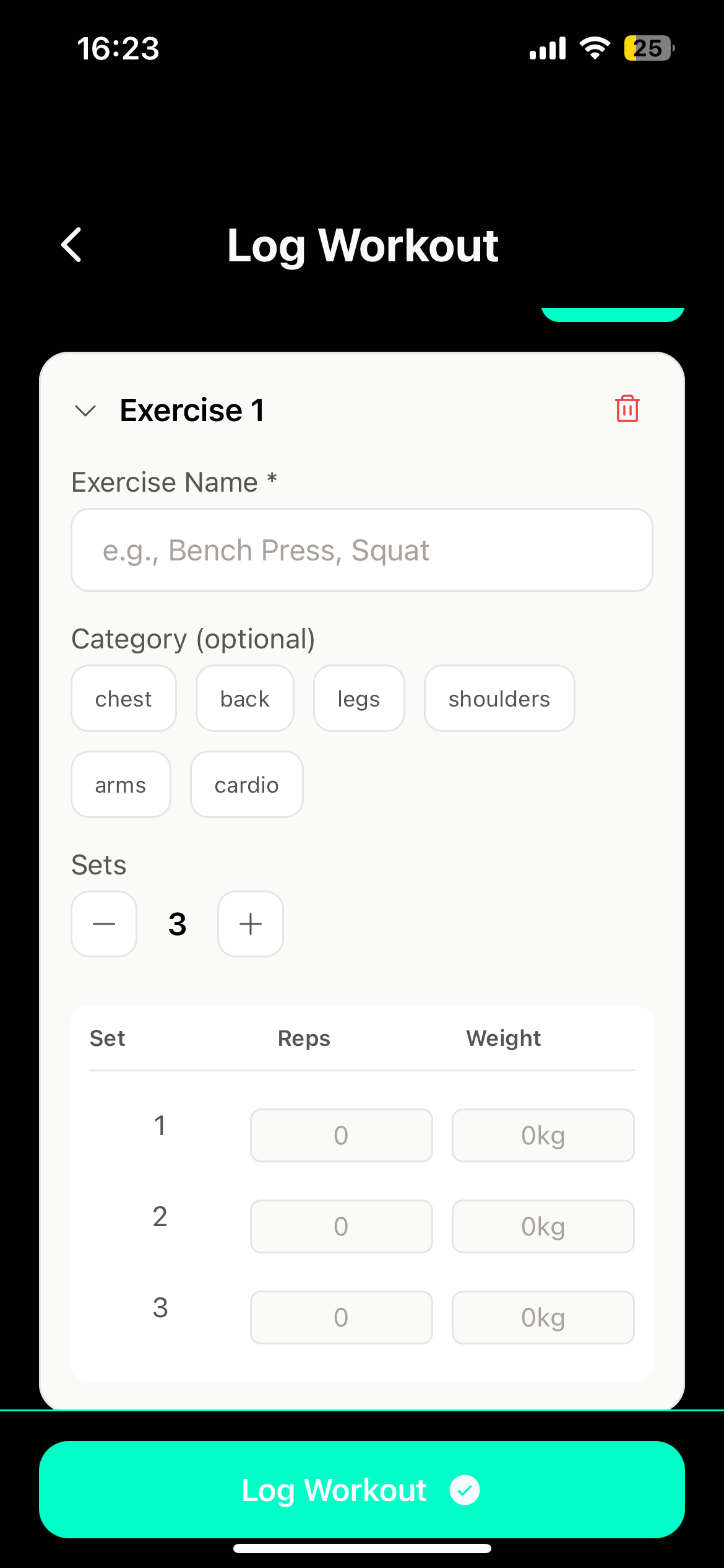 fit.ai Smart Workout Tracking